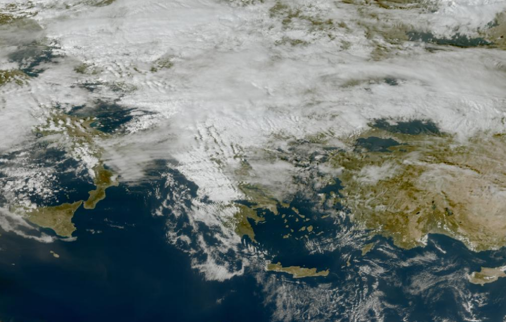 Τελευταία δορυφορική εικόνα νεφοκάλυψης Τελευταία δορυφορική εικόνα νεφοκάλυψης
