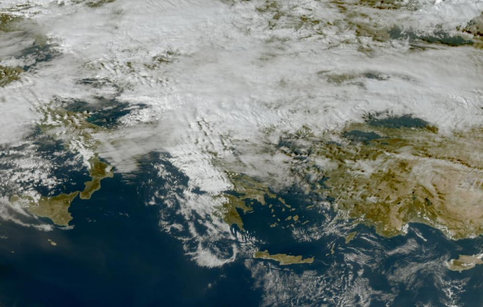 Τελευταία δορυφορική εικόνα νεφοκάλυψης Τελευταία δορυφορική εικόνα νεφοκάλυψης
