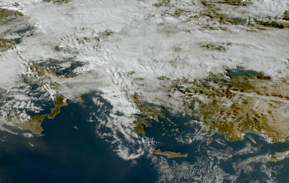 Τελευταία δορυφορική εικόνα νεφοκάλυψης Τελευταία δορυφορική εικόνα νεφοκάλυψης