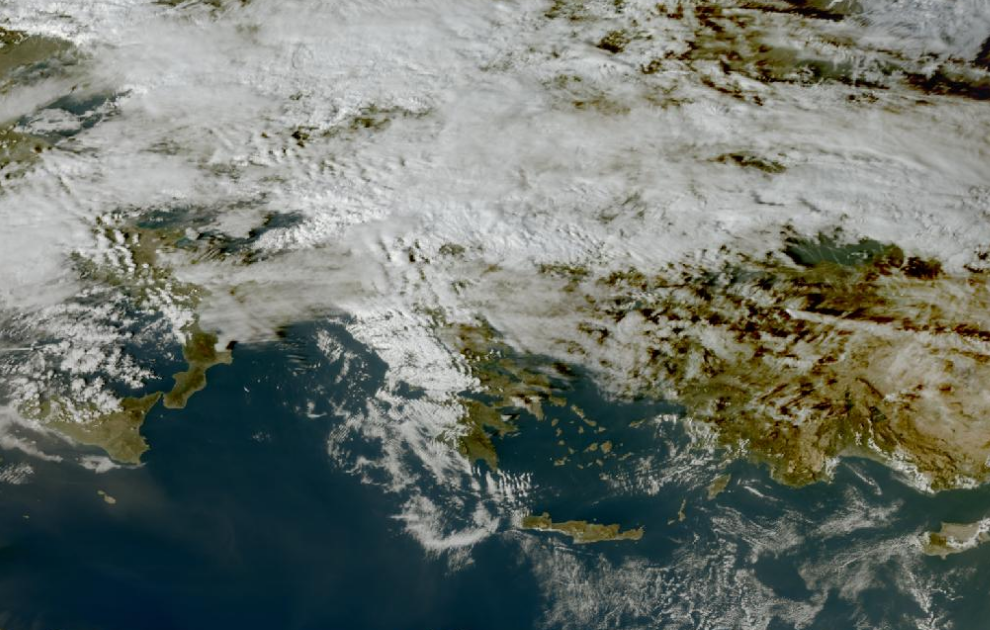 Τελευταία δορυφορική εικόνα νεφοκάλυψης Τελευταία δορυφορική εικόνα νεφοκάλυψης