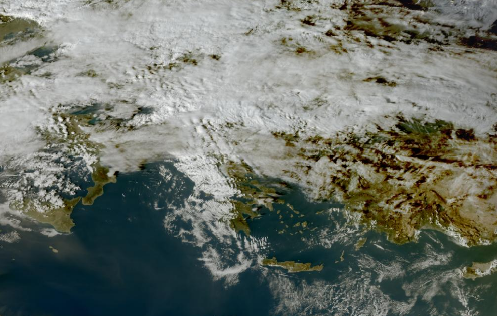 Τελευταία δορυφορική εικόνα νεφοκάλυψης Τελευταία δορυφορική εικόνα νεφοκάλυψης