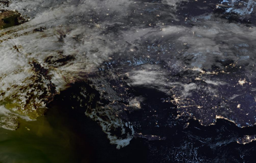Τελευταία δορυφορική εικόνα νεφοκάλυψης Τελευταία δορυφορική εικόνα νεφοκάλυψης