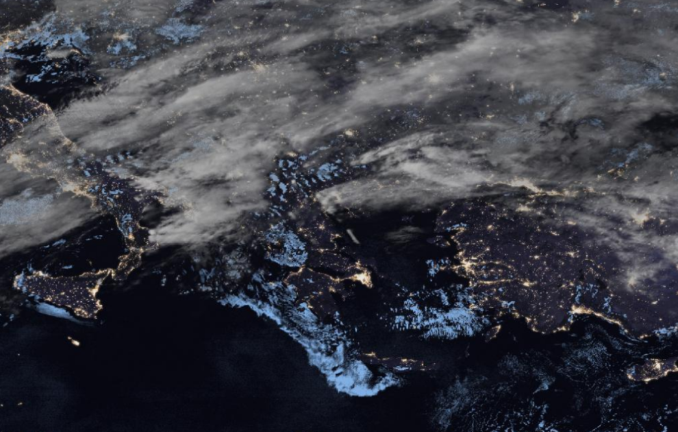 Τελευταία δορυφορική εικόνα νεφοκάλυψης Τελευταία δορυφορική εικόνα νεφοκάλυψης