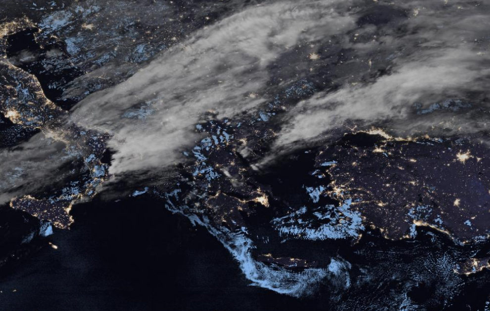 Τελευταία δορυφορική εικόνα νεφοκάλυψης Τελευταία δορυφορική εικόνα νεφοκάλυψης
