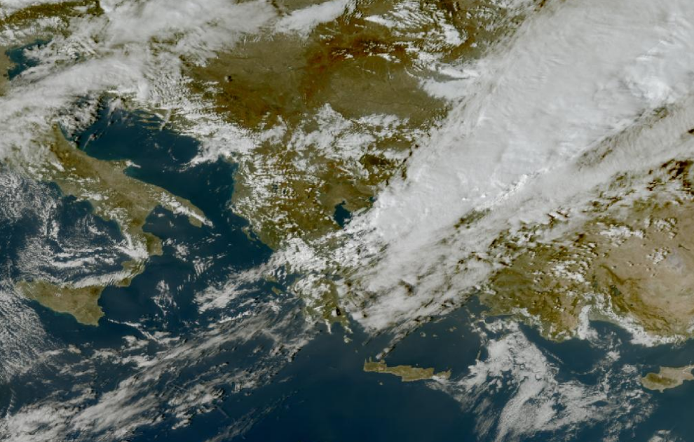 Τελευταία δορυφορική εικόνα νεφοκάλυψης Τελευταία δορυφορική εικόνα νεφοκάλυψης