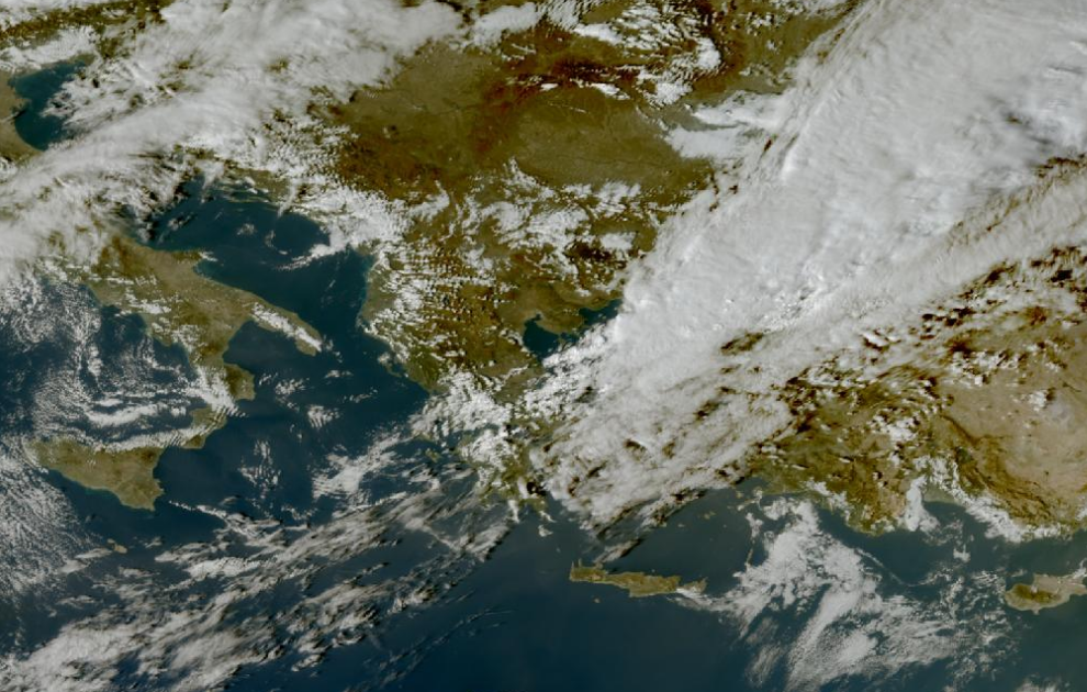 Τελευταία δορυφορική εικόνα νεφοκάλυψης Τελευταία δορυφορική εικόνα νεφοκάλυψης