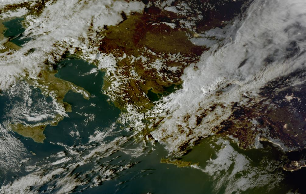 Τελευταία δορυφορική εικόνα νεφοκάλυψης Τελευταία δορυφορική εικόνα νεφοκάλυψης