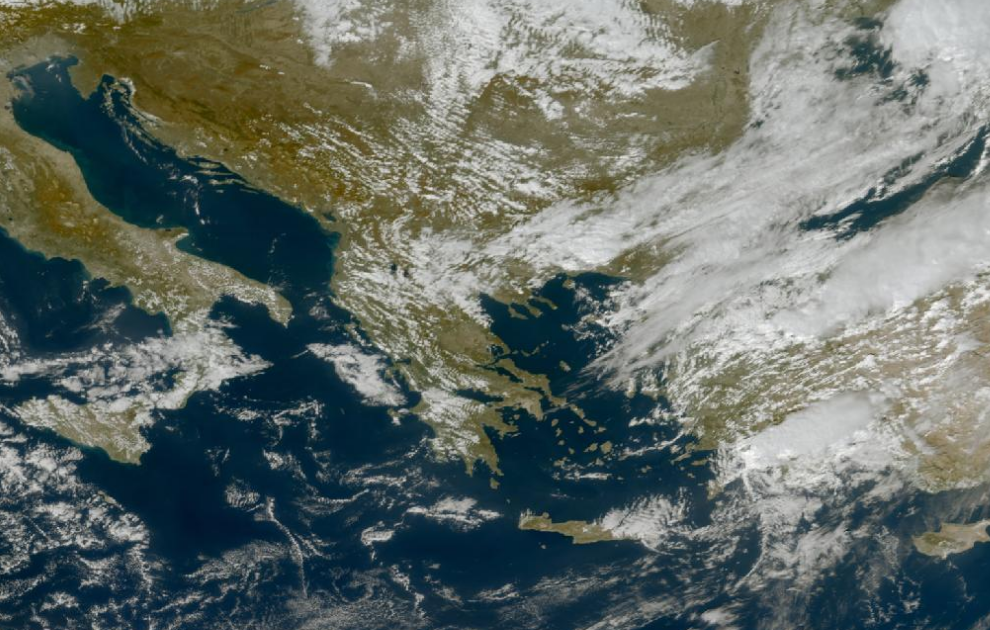 Τελευταία δορυφορική εικόνα νεφοκάλυψης Τελευταία δορυφορική εικόνα νεφοκάλυψης
