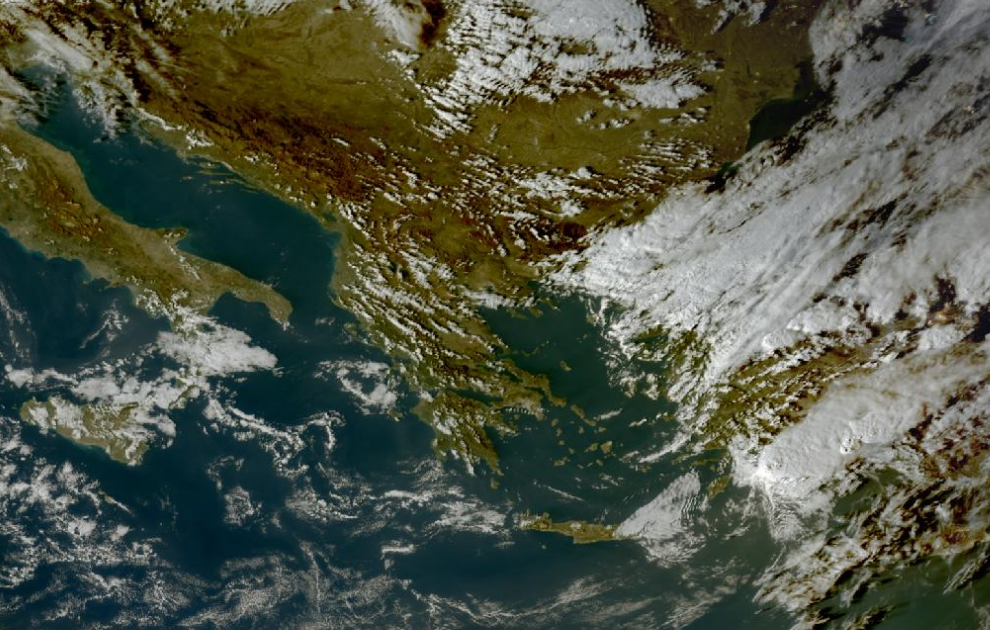 Τελευταία δορυφορική εικόνα νεφοκάλυψης Τελευταία δορυφορική εικόνα νεφοκάλυψης