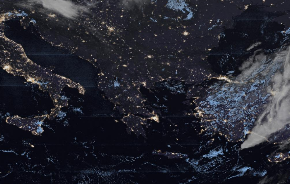 Τελευταία δορυφορική εικόνα νεφοκάλυψης Τελευταία δορυφορική εικόνα νεφοκάλυψης