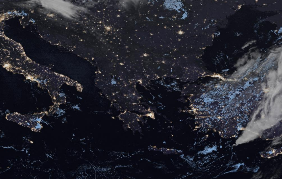 Τελευταία δορυφορική εικόνα νεφοκάλυψης Τελευταία δορυφορική εικόνα νεφοκάλυψης