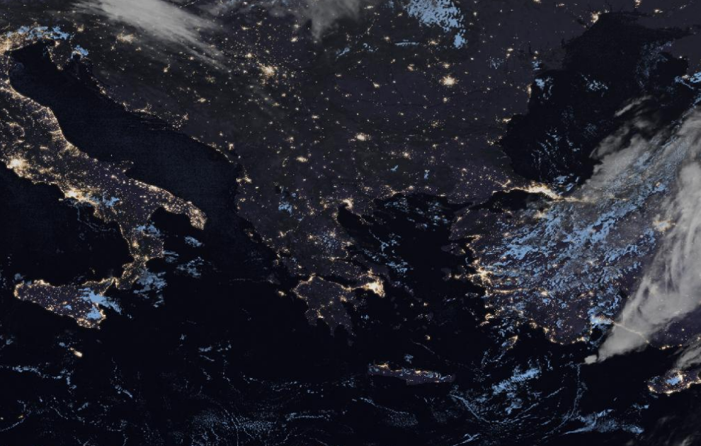 Τελευταία δορυφορική εικόνα νεφοκάλυψης Τελευταία δορυφορική εικόνα νεφοκάλυψης