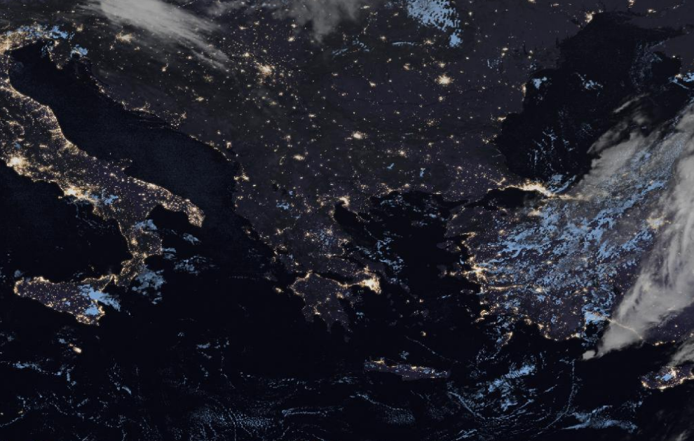 Τελευταία δορυφορική εικόνα νεφοκάλυψης