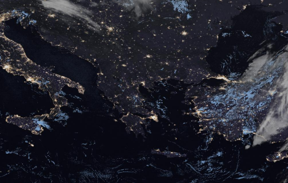 Τελευταία δορυφορική εικόνα νεφοκάλυψης