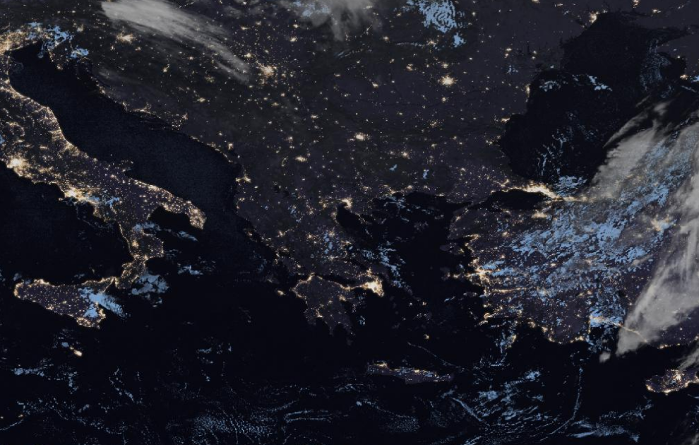 Τελευταία δορυφορική εικόνα νεφοκάλυψης