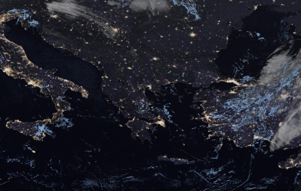 Τελευταία δορυφορική εικόνα νεφοκάλυψης Τελευταία δορυφορική εικόνα νεφοκάλυψης