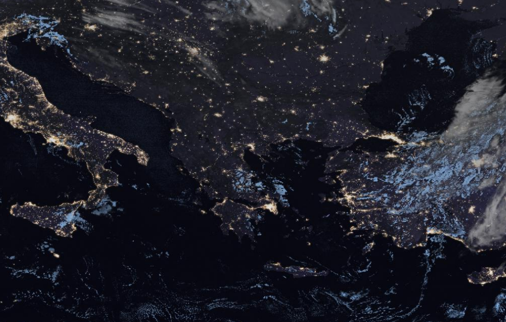 Τελευταία δορυφορική εικόνα νεφοκάλυψης Τελευταία δορυφορική εικόνα νεφοκάλυψης