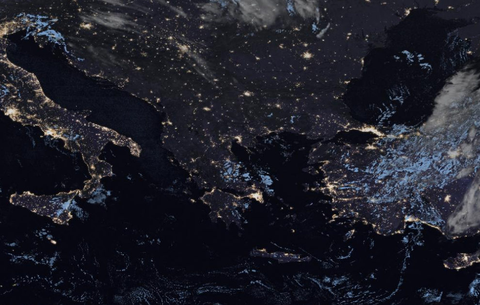 Τελευταία δορυφορική εικόνα νεφοκάλυψης Τελευταία δορυφορική εικόνα νεφοκάλυψης