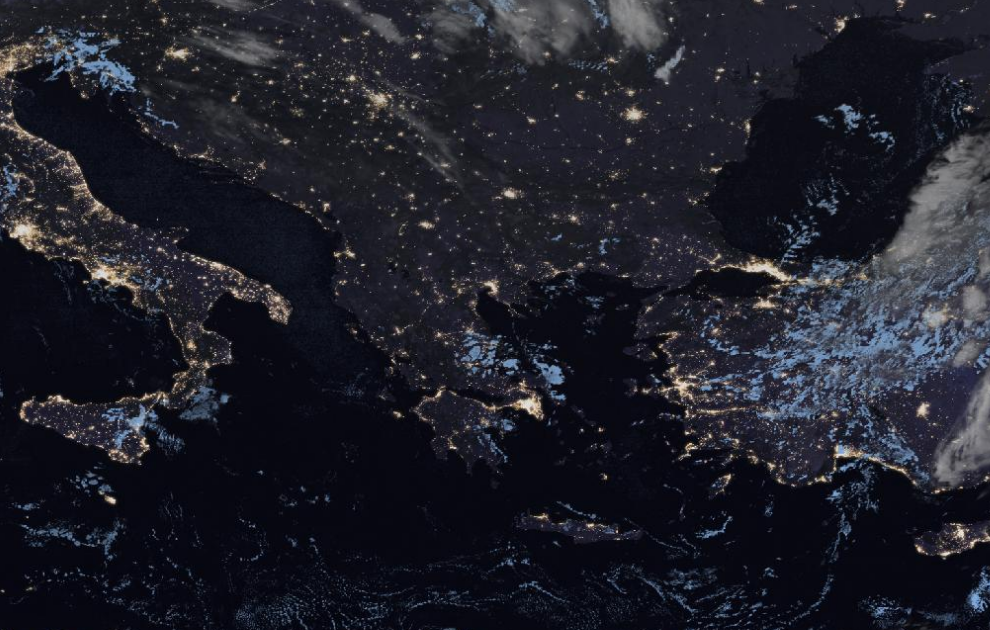 Τελευταία δορυφορική εικόνα νεφοκάλυψης