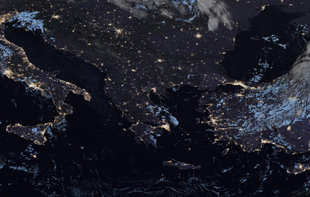 Τελευταία δορυφορική εικόνα νεφοκάλυψης Τελευταία δορυφορική εικόνα νεφοκάλυψης