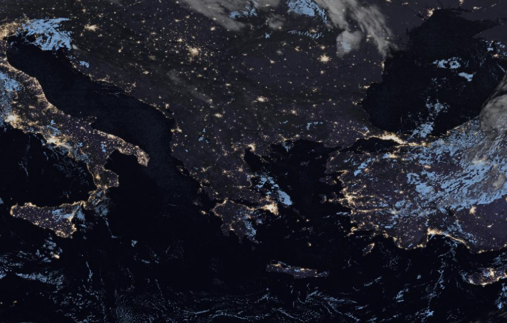 Τελευταία δορυφορική εικόνα νεφοκάλυψης