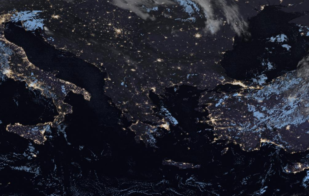 Τελευταία δορυφορική εικόνα νεφοκάλυψης