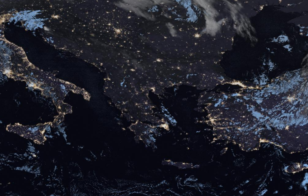 Τελευταία δορυφορική εικόνα νεφοκάλυψης Τελευταία δορυφορική εικόνα νεφοκάλυψης