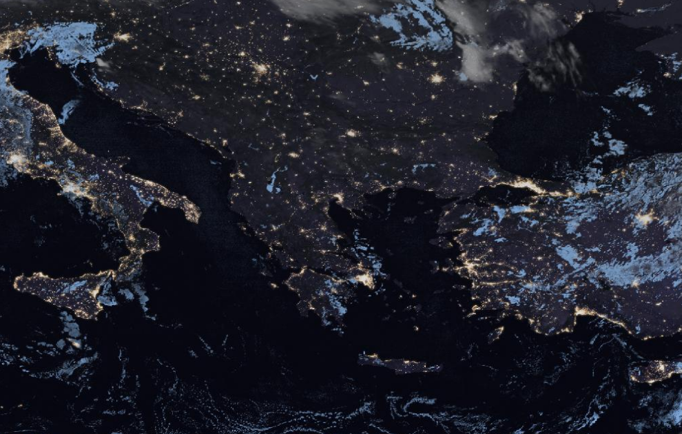 Τελευταία δορυφορική εικόνα νεφοκάλυψης Τελευταία δορυφορική εικόνα νεφοκάλυψης