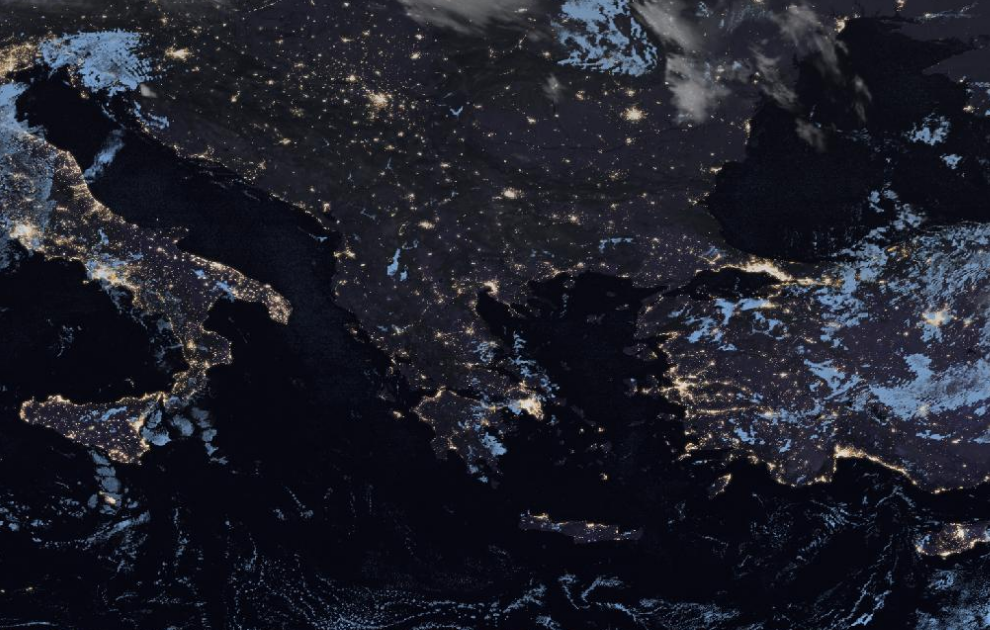 Τελευταία δορυφορική εικόνα νεφοκάλυψης Τελευταία δορυφορική εικόνα νεφοκάλυψης