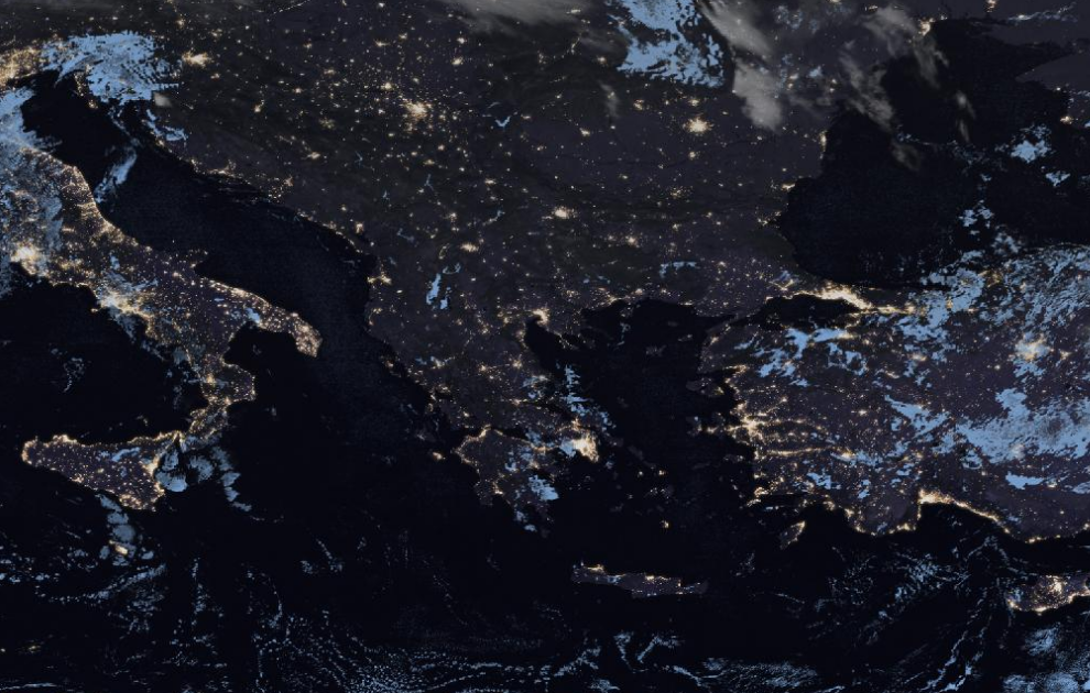 Τελευταία δορυφορική εικόνα νεφοκάλυψης Τελευταία δορυφορική εικόνα νεφοκάλυψης