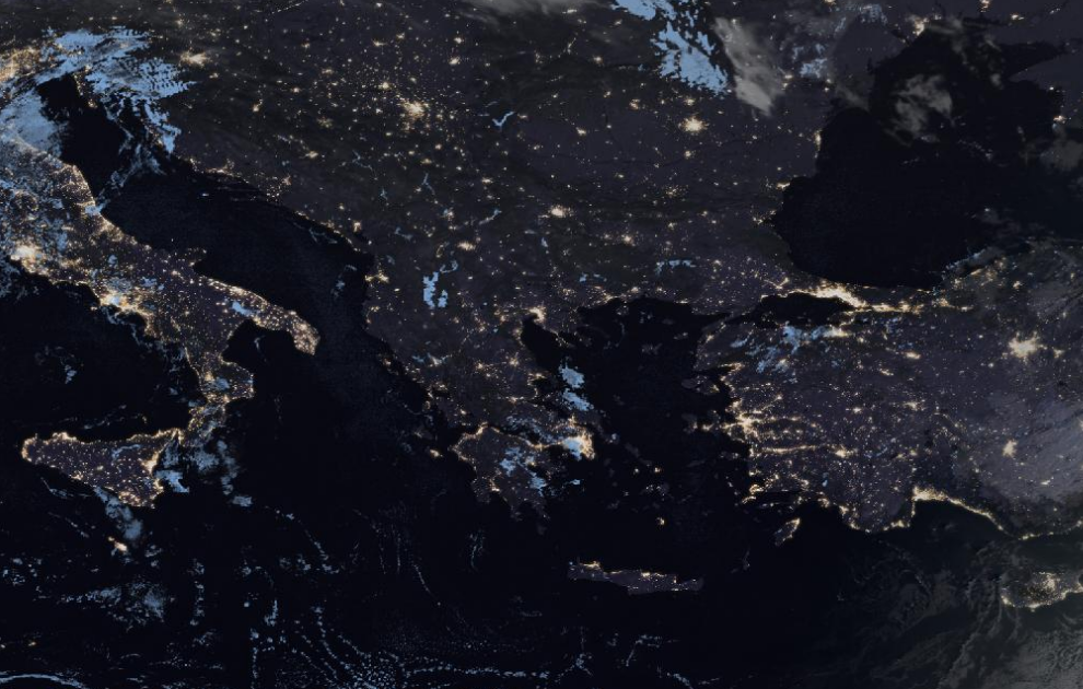 Τελευταία δορυφορική εικόνα νεφοκάλυψης Τελευταία δορυφορική εικόνα νεφοκάλυψης