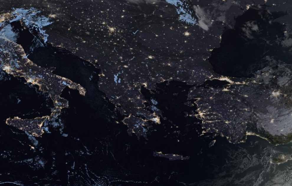 Τελευταία δορυφορική εικόνα νεφοκάλυψης Τελευταία δορυφορική εικόνα νεφοκάλυψης