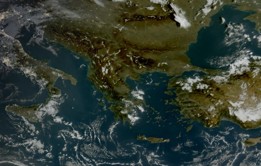 Τελευταία δορυφορική εικόνα νεφοκάλυψης Τελευταία δορυφορική εικόνα νεφοκάλυψης