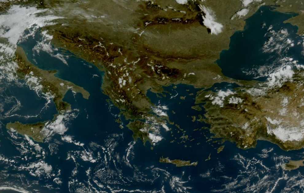 Τελευταία δορυφορική εικόνα νεφοκάλυψης Τελευταία δορυφορική εικόνα νεφοκάλυψης