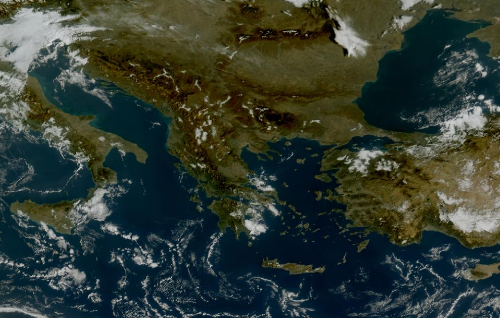 Τελευταία δορυφορική εικόνα νεφοκάλυψης Τελευταία δορυφορική εικόνα νεφοκάλυψης