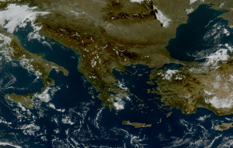 Τελευταία δορυφορική εικόνα νεφοκάλυψης Τελευταία δορυφορική εικόνα νεφοκάλυψης