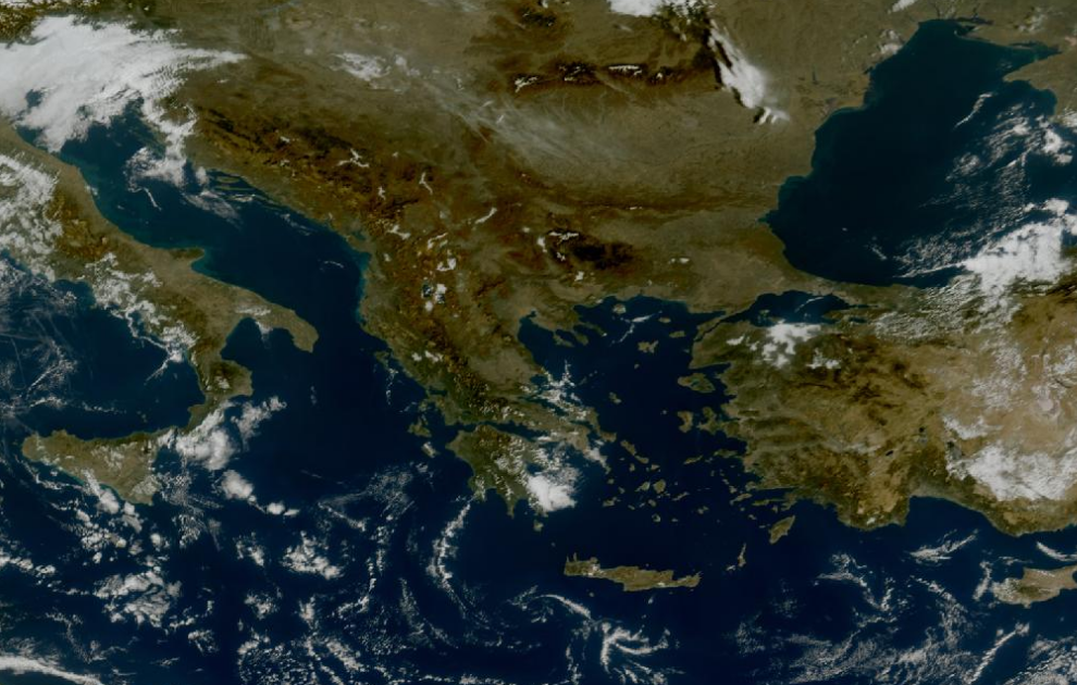 Τελευταία δορυφορική εικόνα νεφοκάλυψης