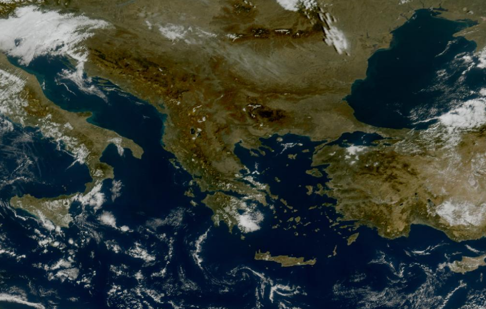 Τελευταία δορυφορική εικόνα νεφοκάλυψης Τελευταία δορυφορική εικόνα νεφοκάλυψης