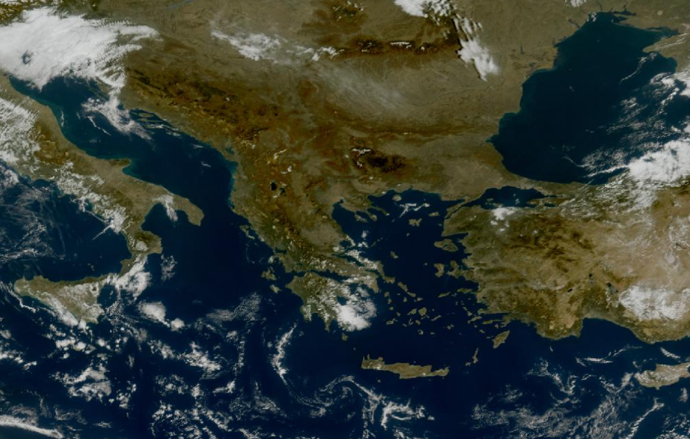 Τελευταία δορυφορική εικόνα νεφοκάλυψης Τελευταία δορυφορική εικόνα νεφοκάλυψης