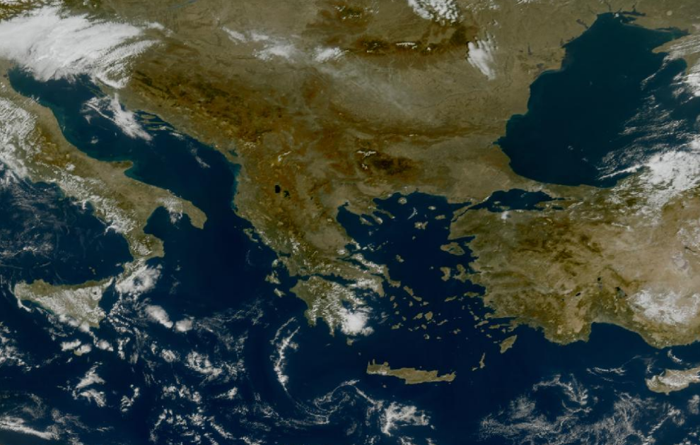 Τελευταία δορυφορική εικόνα νεφοκάλυψης Τελευταία δορυφορική εικόνα νεφοκάλυψης