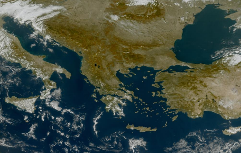 Τελευταία δορυφορική εικόνα νεφοκάλυψης Τελευταία δορυφορική εικόνα νεφοκάλυψης