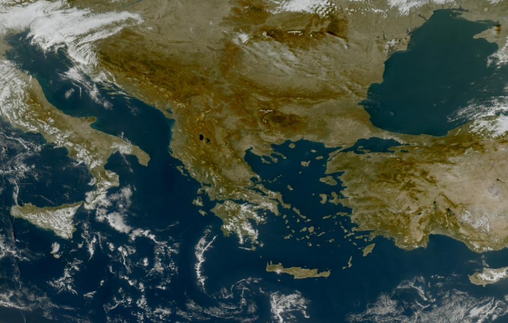 Τελευταία δορυφορική εικόνα νεφοκάλυψης Τελευταία δορυφορική εικόνα νεφοκάλυψης