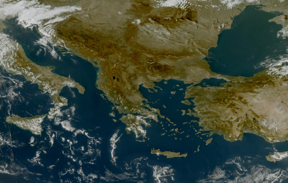 Τελευταία δορυφορική εικόνα νεφοκάλυψης Τελευταία δορυφορική εικόνα νεφοκάλυψης