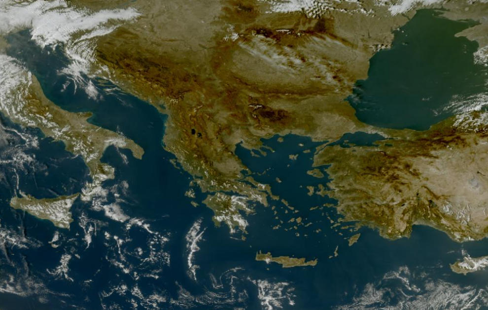 Τελευταία δορυφορική εικόνα νεφοκάλυψης Τελευταία δορυφορική εικόνα νεφοκάλυψης