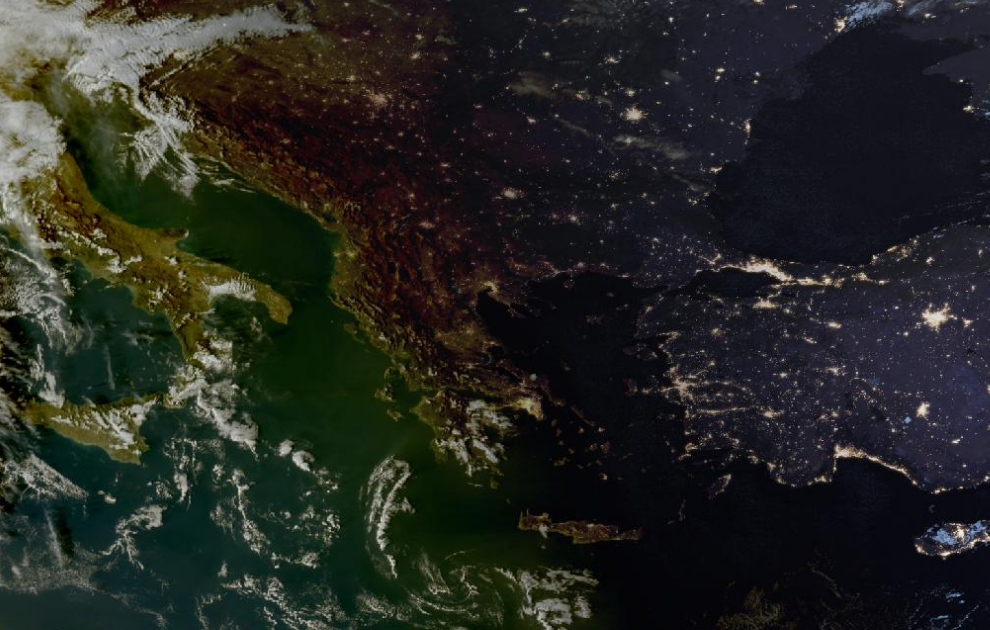 Τελευταία δορυφορική εικόνα νεφοκάλυψης Τελευταία δορυφορική εικόνα νεφοκάλυψης