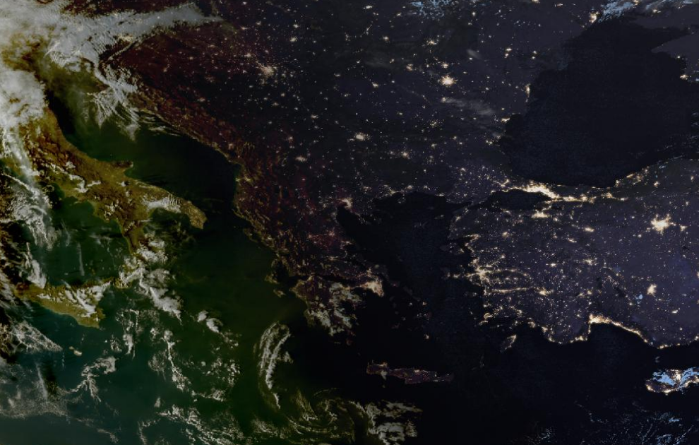 Τελευταία δορυφορική εικόνα νεφοκάλυψης Τελευταία δορυφορική εικόνα νεφοκάλυψης