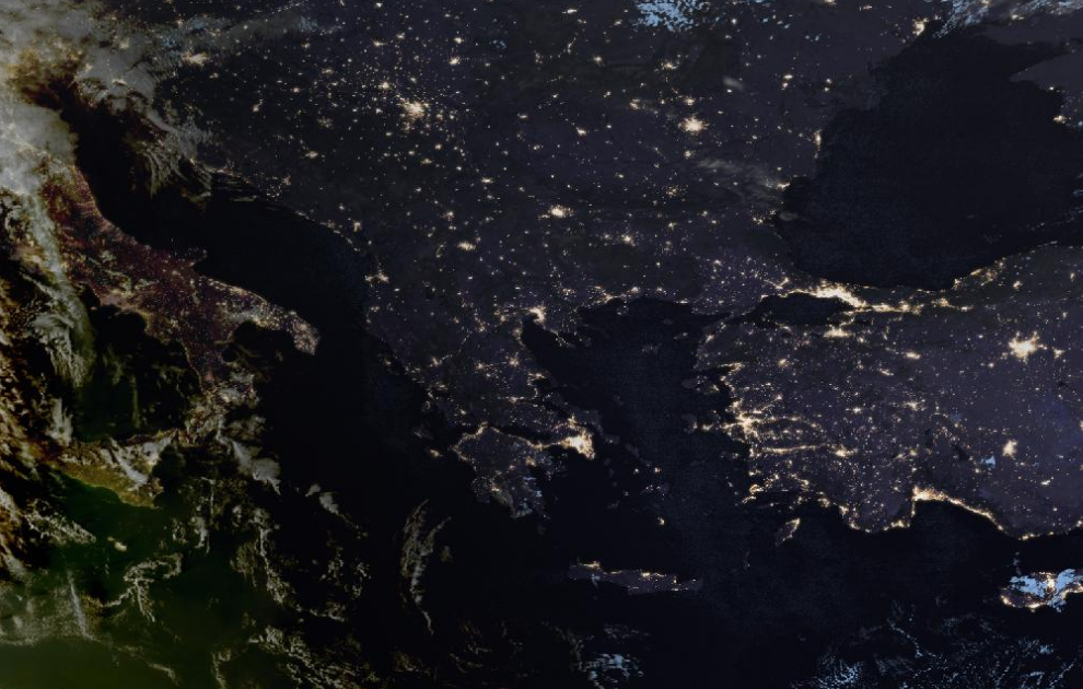 Τελευταία δορυφορική εικόνα νεφοκάλυψης Τελευταία δορυφορική εικόνα νεφοκάλυψης