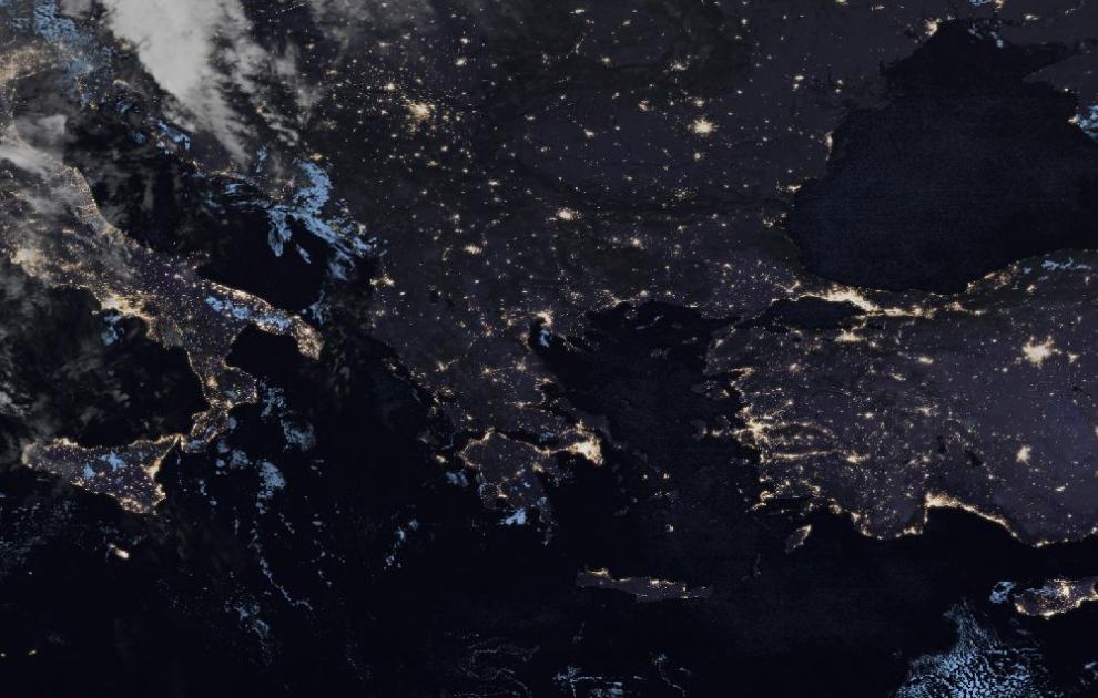 Τελευταία δορυφορική εικόνα νεφοκάλυψης Τελευταία δορυφορική εικόνα νεφοκάλυψης