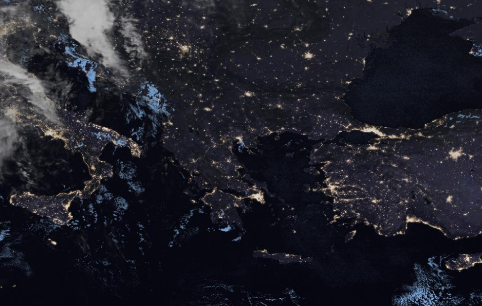 Τελευταία δορυφορική εικόνα νεφοκάλυψης