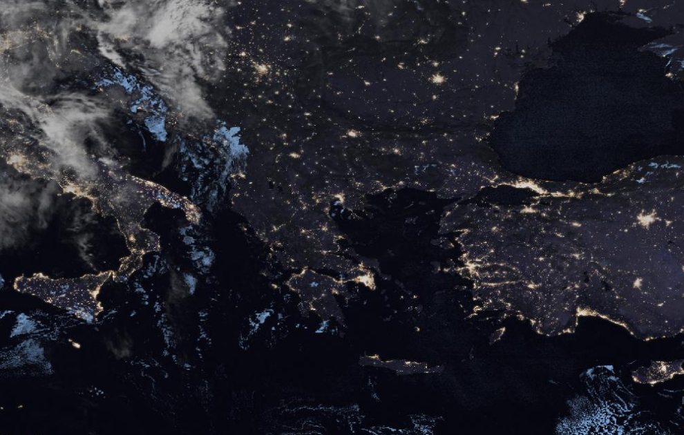 Τελευταία δορυφορική εικόνα νεφοκάλυψης Τελευταία δορυφορική εικόνα νεφοκάλυψης